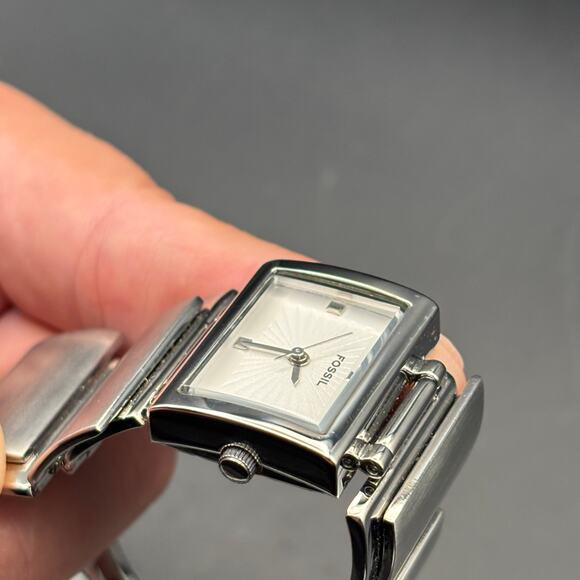 Fossil F2 ES1865 Womens Square Link Stainless Steel Bracelet Dress Watch NOS - Picture 15 of 17